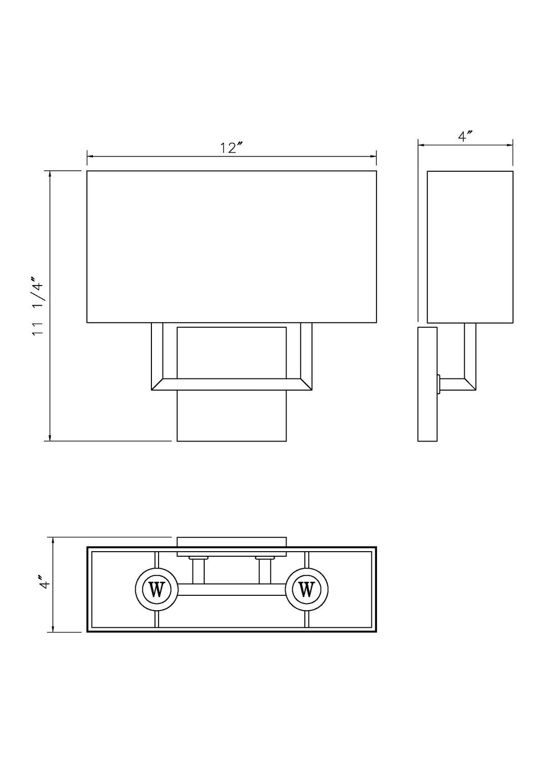 Z-Lite - 815-2S-RB - Two Light Wall Sconce - Saxon - Rubbed Brass