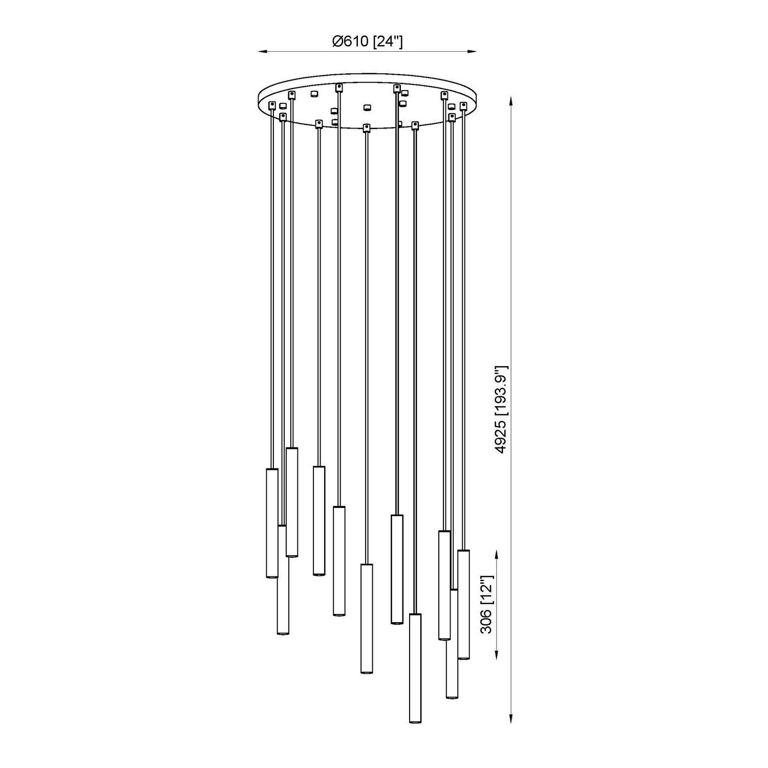 Z-Lite - 919MP12-11R-MB-LED - LED Chandelier - Forest - Matte Black