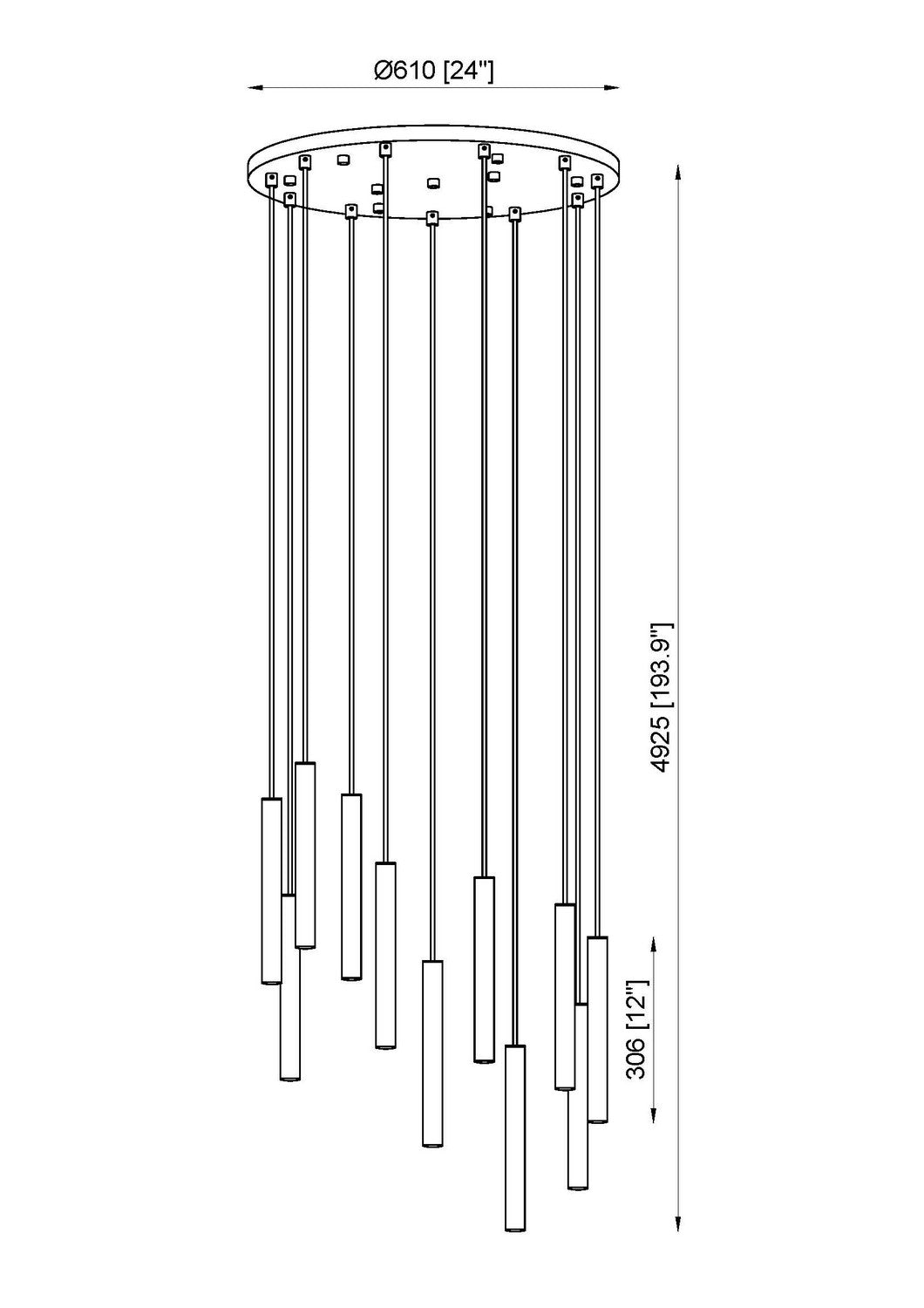 Z-Lite - 919MP12-11R-MGLD-LED - LED Chandelier - Forest - Modern Gold