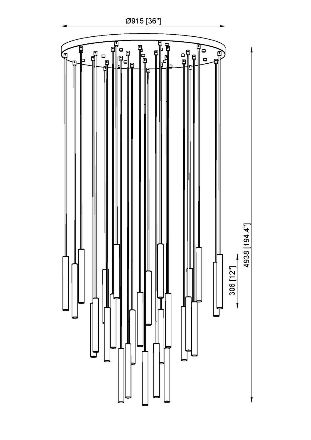 Z-Lite - 919MP12-27R-MB-LED - LED Chandelier - Forest - Matte Black
