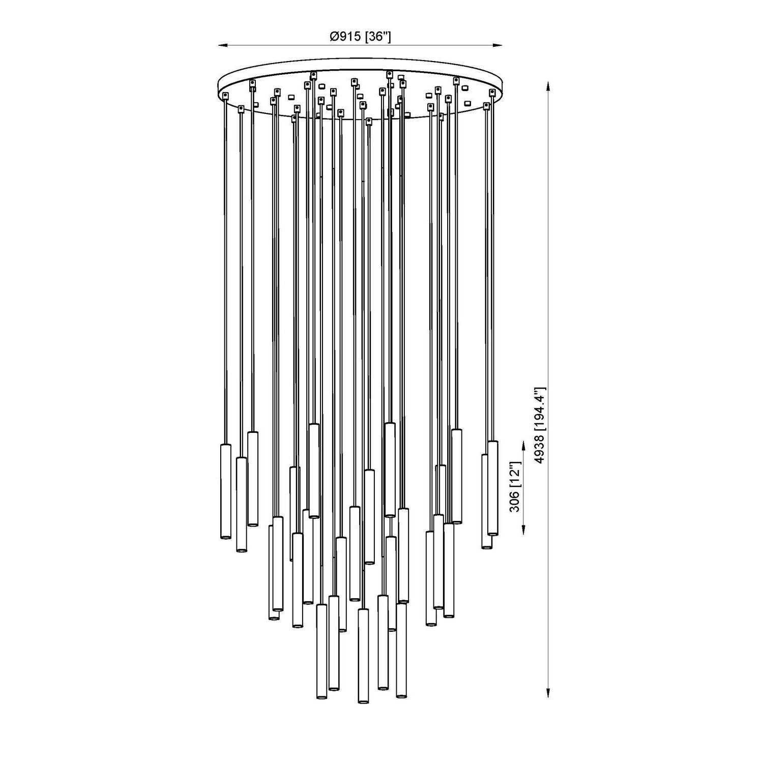 Z-Lite - 919MP12-27R-MGLD-LED - LED Chandelier - Forest - Modern Gold
