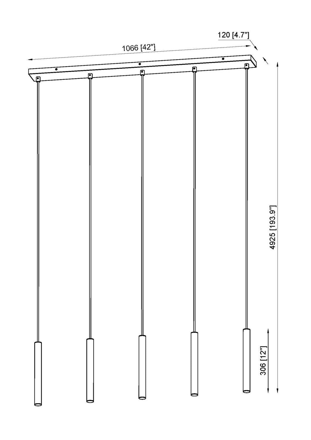Z-Lite - 919MP12-5L-MB-LED - LED Linear Chandelier - Forest - Matte Black