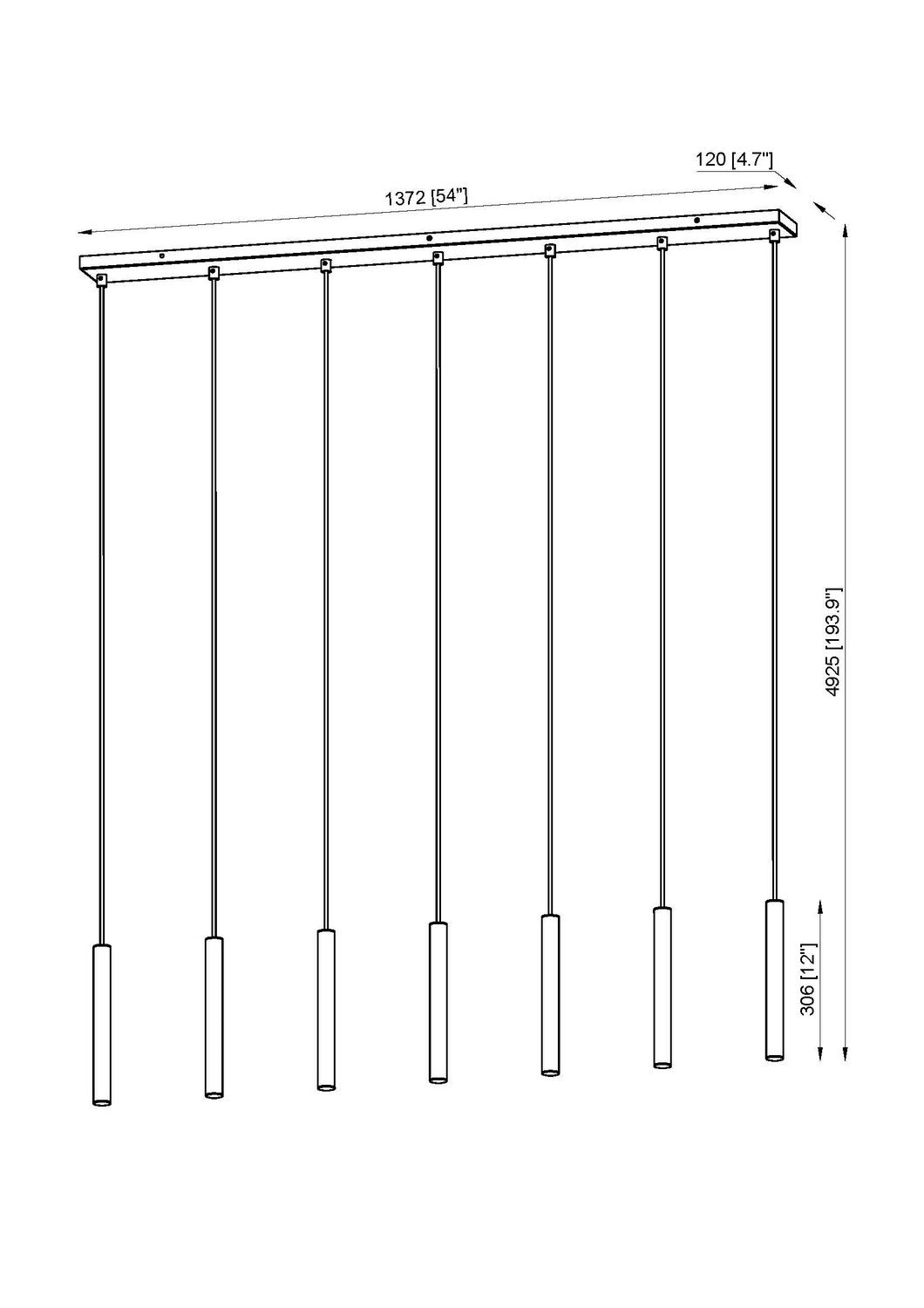 Z-Lite - 919MP12-7L-BN-LED - LED Linear Chandelier - Forest - Brushed Nickel