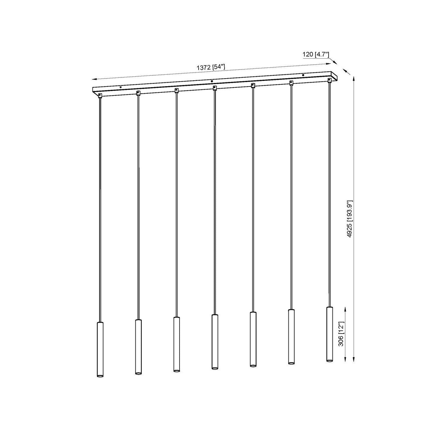 Z-Lite - 919MP12-7L-BN-LED - LED Linear Chandelier - Forest - Brushed Nickel