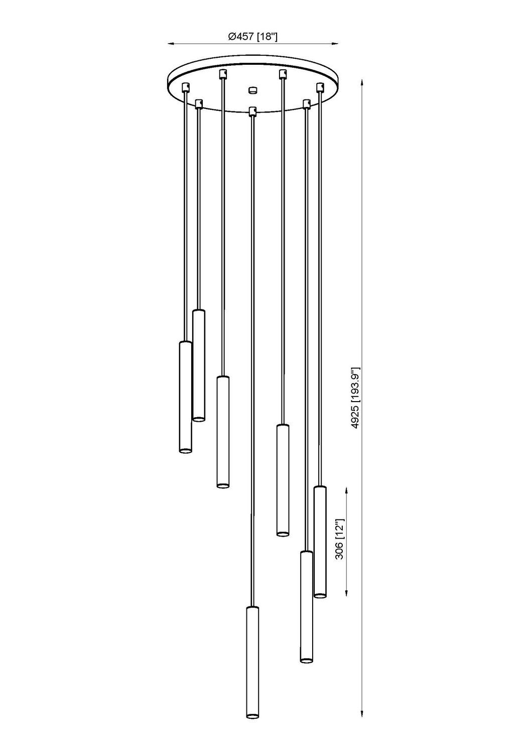 Z-Lite - 919MP12-7R-MB-LED - LED Chandelier - Forest - Matte Black