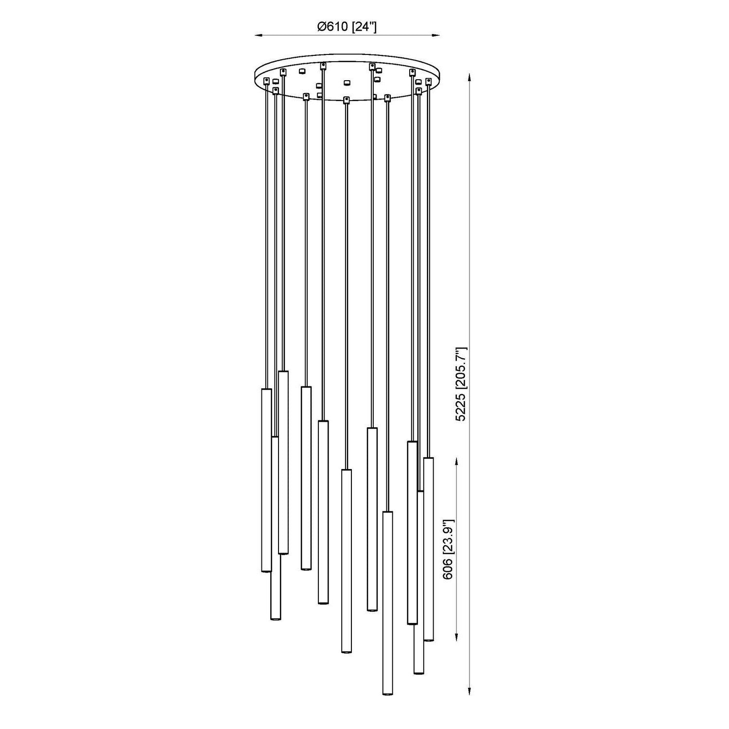 Z-Lite - 919MP24-11R-MGLD-LED - LED Chandelier - Forest - Modern Gold