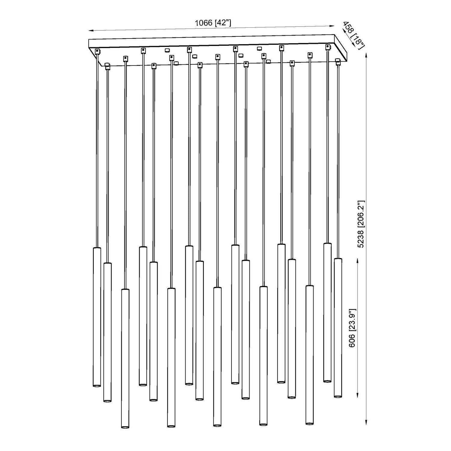 Z-Lite - 919MP24-17L-BN-LED - LED Linear Chandelier - Forest - Brushed Nickel