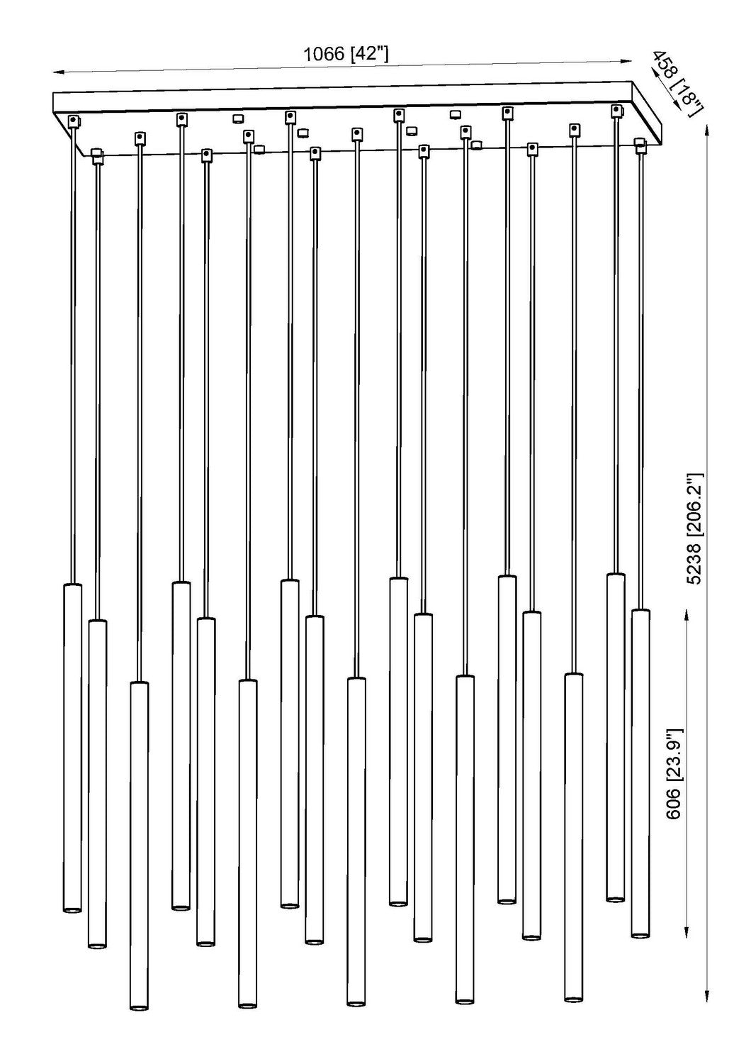 Z-Lite - 919MP24-17L-MB-LED - LED Linear Chandelier - Forest - Matte Black
