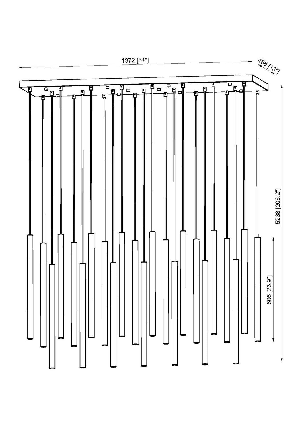 Z-Lite - 919MP24-23L-BN-LED - LED Linear Chandelier - Forest - Brushed Nickel