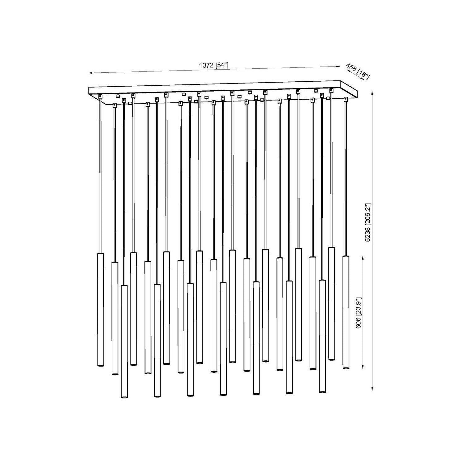 Z-Lite - 919MP24-23L-BN-LED - LED Linear Chandelier - Forest - Brushed Nickel
