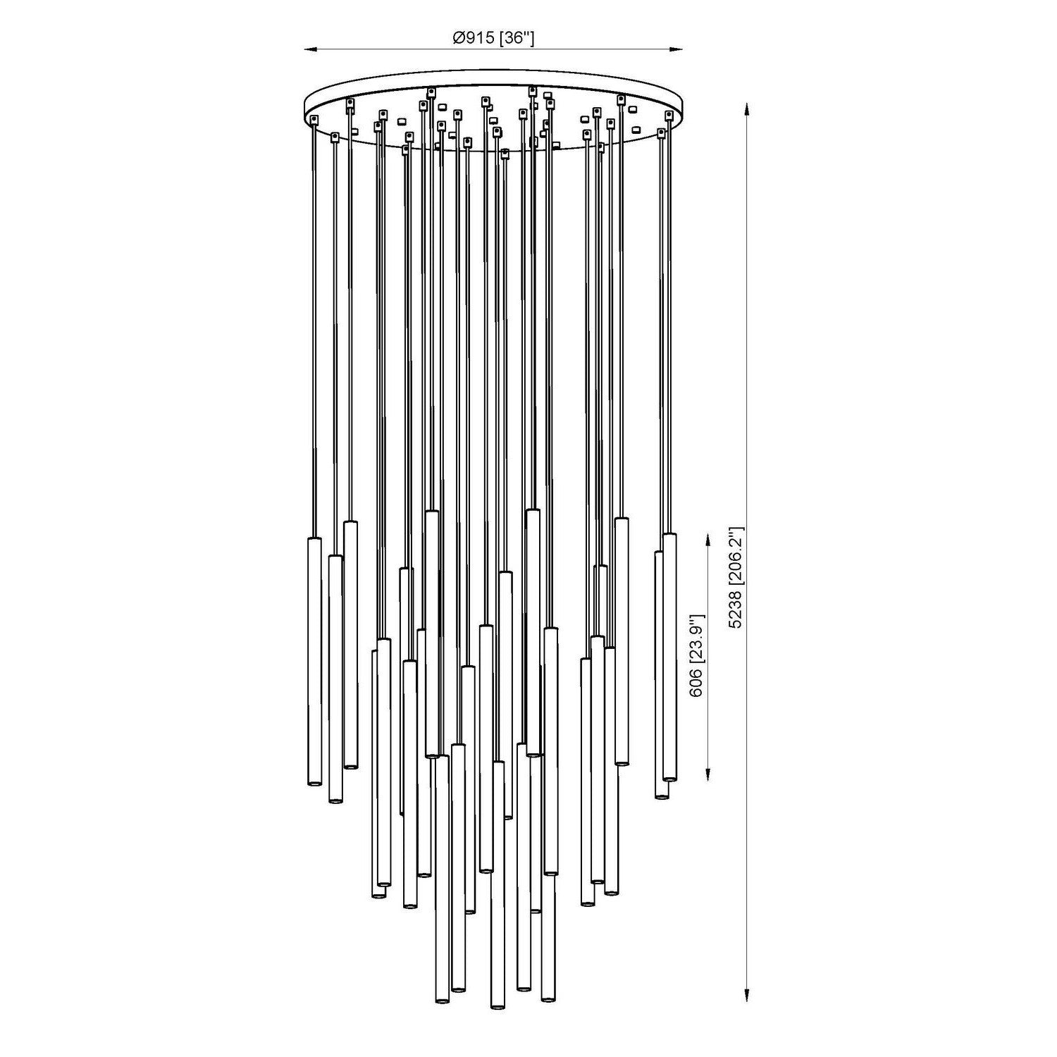 Z-Lite - 919MP24-27R-MB-LED - LED Chandelier - Forest - Matte Black