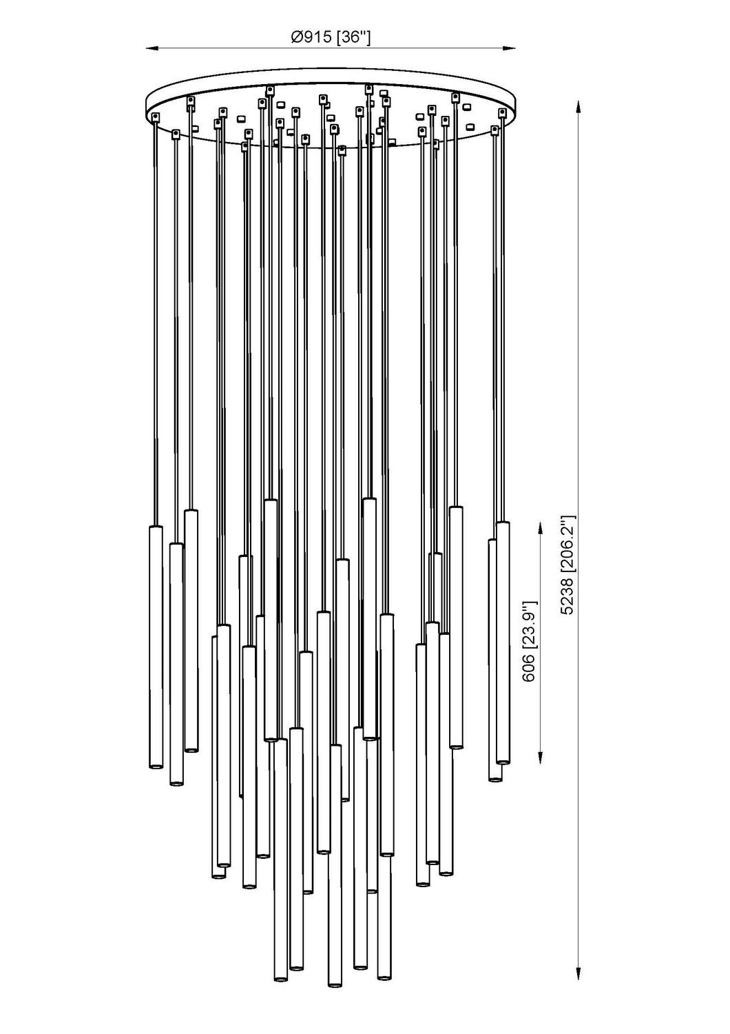 Z-Lite - 919MP24-27R-MGLD-LED - LED Chandelier - Forest - Modern Gold