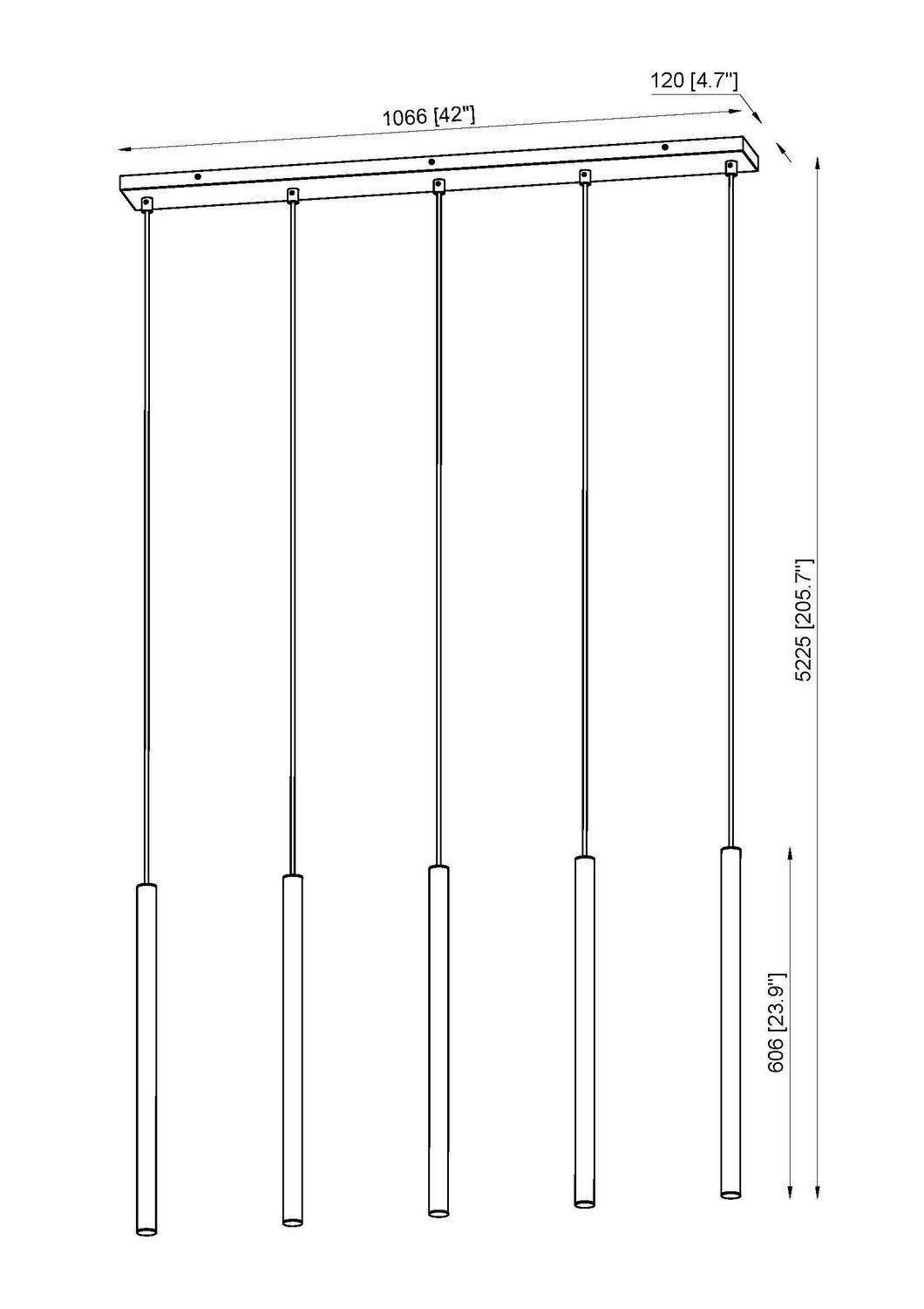 Z-Lite - 919MP24-5L-BN-LED - LED Linear Chandelier - Forest - Brushed Nickel