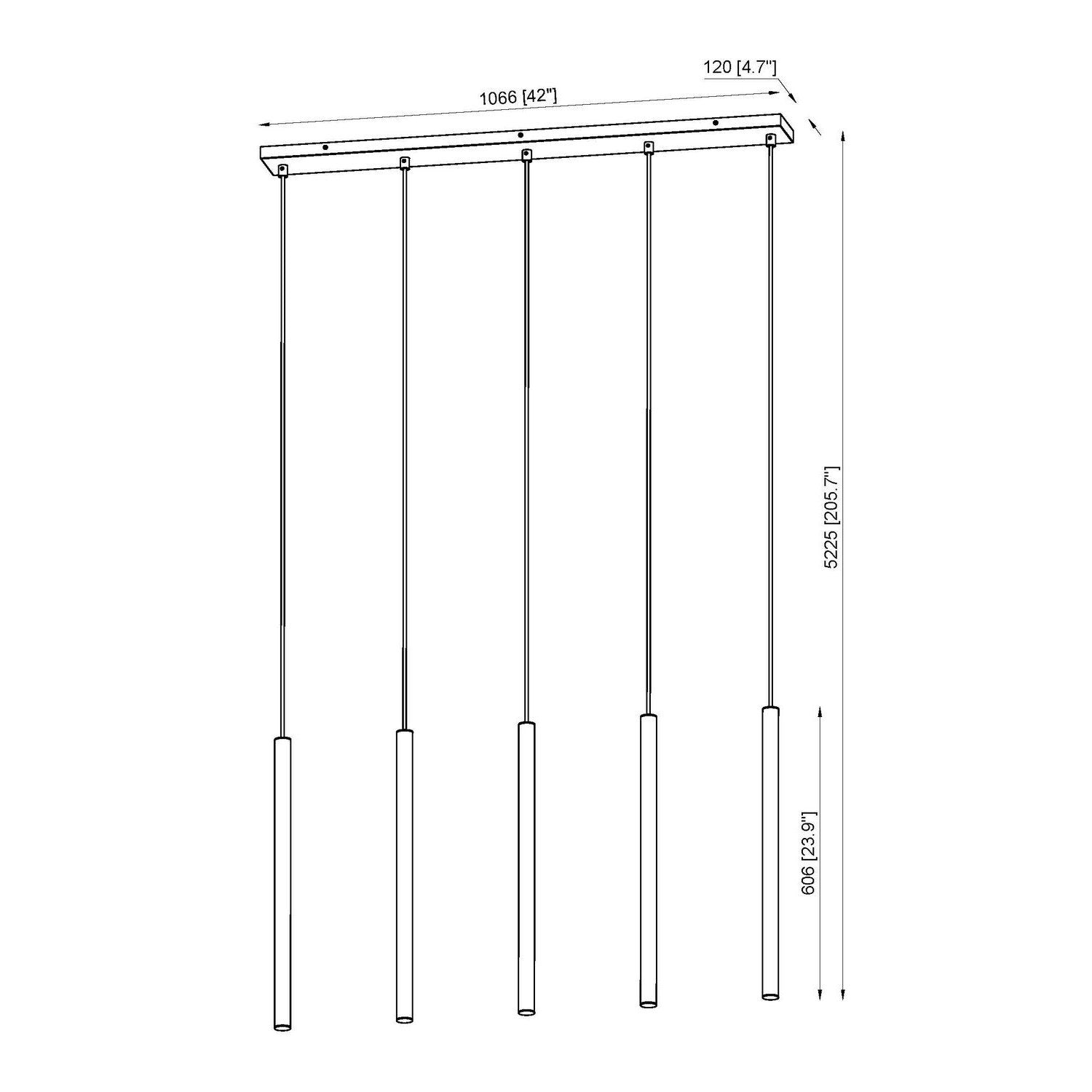 Z-Lite - 919MP24-5L-MB-LED - LED Linear Chandelier - Forest - Matte Black