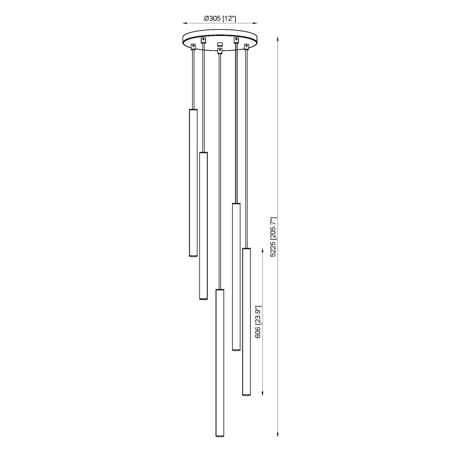 Z-Lite - 919MP24-5R-MB-LED - LED Chandelier - Forest - Matte Black