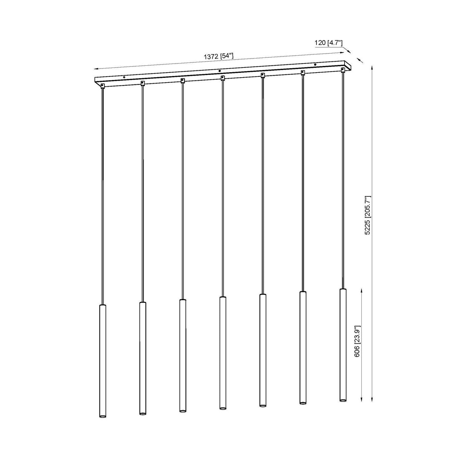 Z-Lite - 919MP24-7L-MGLD-LED - LED Linear Chandelier - Forest - Modern Gold