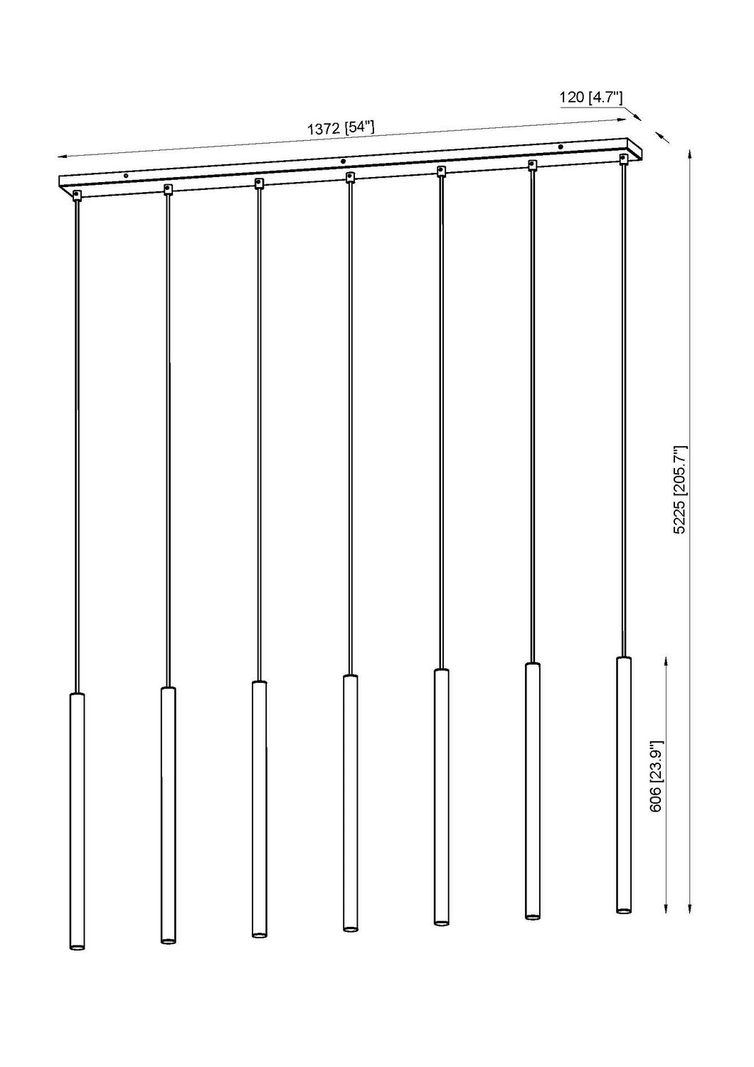 Z-Lite - 919MP24-7L-MGLD-LED - LED Linear Chandelier - Forest - Modern Gold