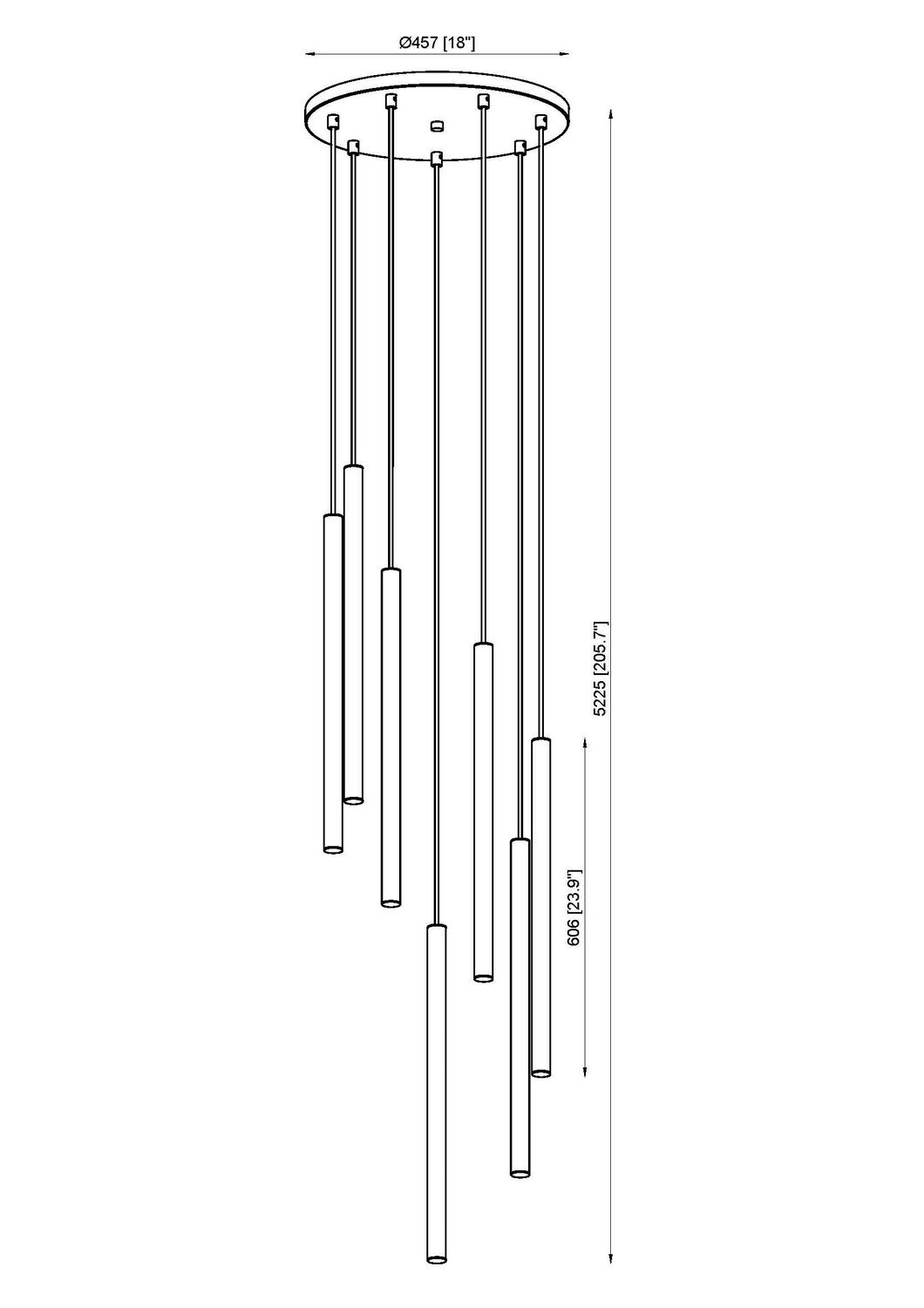 Z-Lite - 919MP24-7R-MGLD-LED - LED Chandelier - Forest - Modern Gold