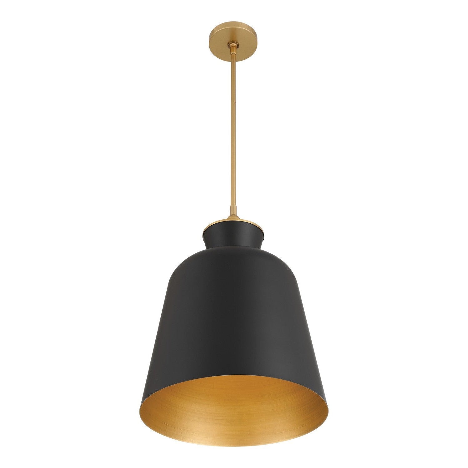 Minka-Lavery - 191-876 - One Light Pendant - Holloway - Legacy Brass & Dark Matte Blac