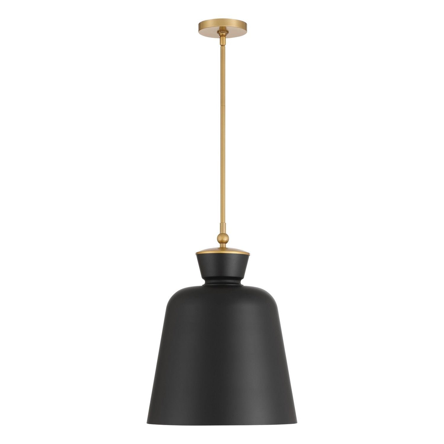 Minka-Lavery - 191-876 - One Light Pendant - Holloway - Legacy Brass & Dark Matte Blac