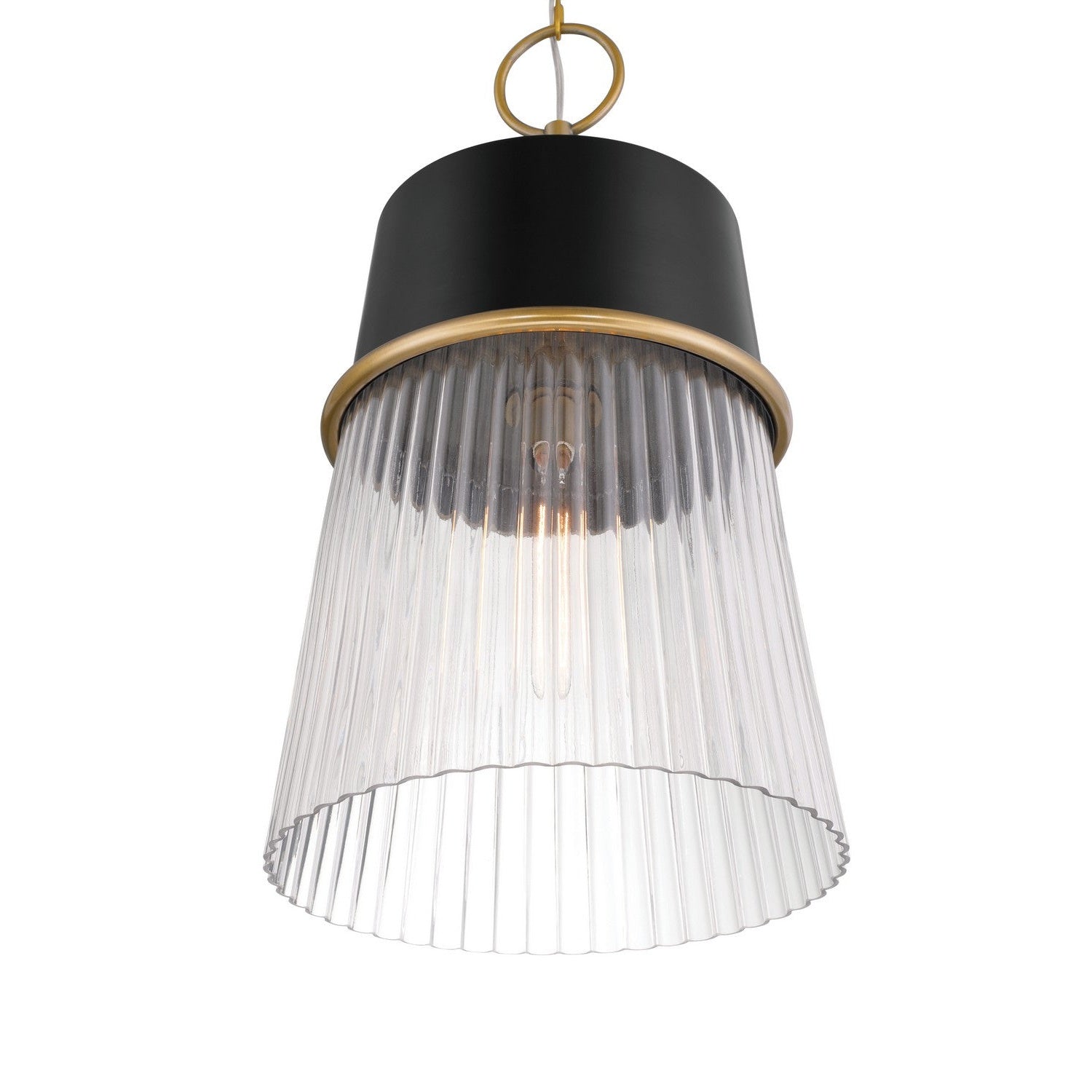 Minka-Lavery - 193-876 - One Light Pendant - Stamford - Legacy Brass & Dark Matte Blac