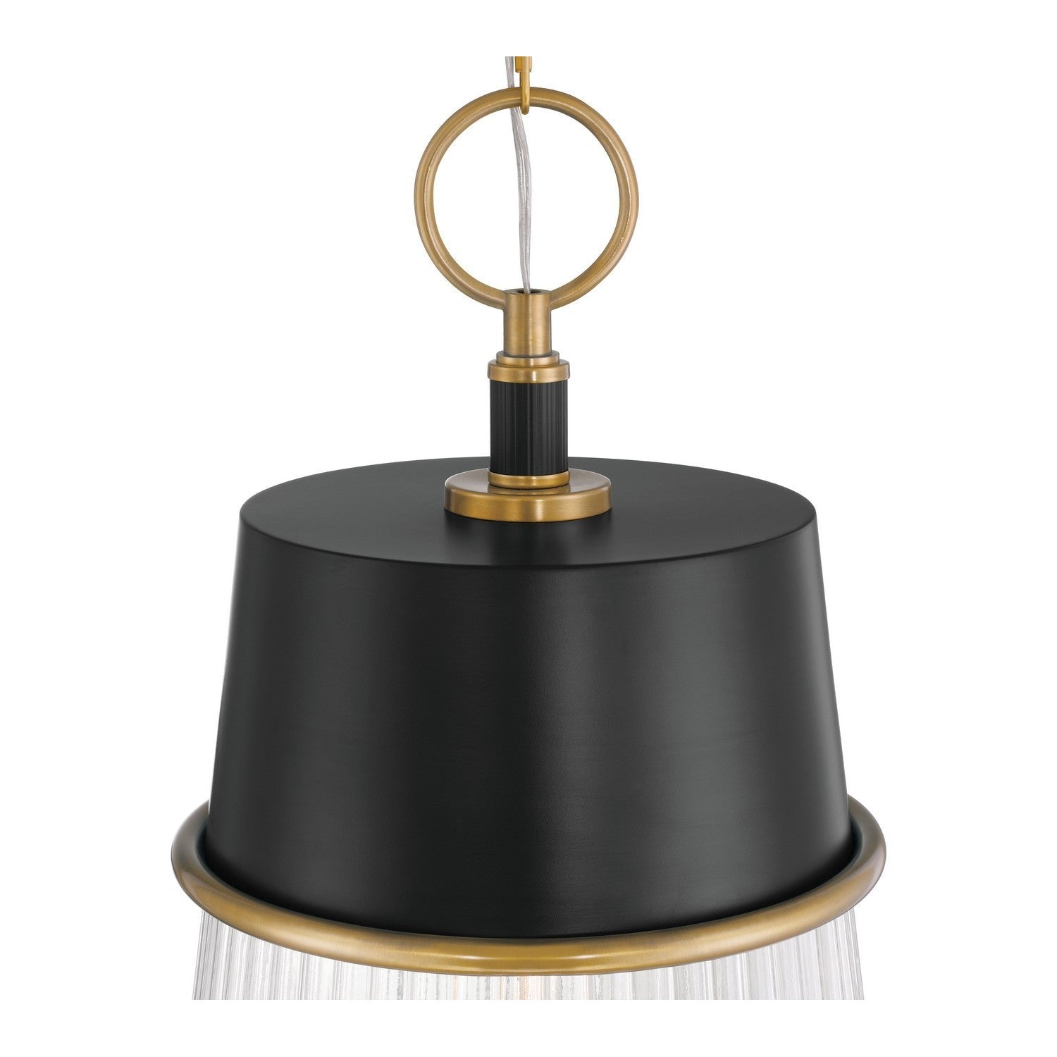 Minka-Lavery - 193-876 - One Light Pendant - Stamford - Legacy Brass & Dark Matte Blac