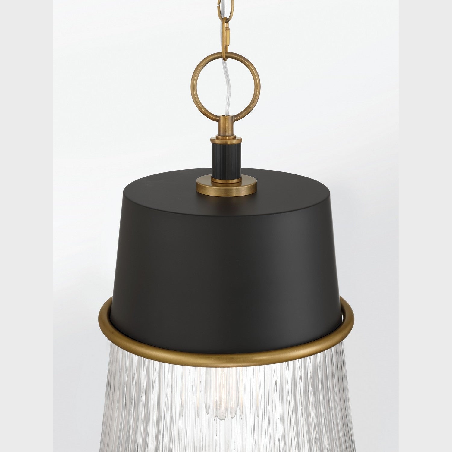 Minka-Lavery - 194-876 - One Light Pendant - Stamford - Legacy Brass & Dark Matte Blac