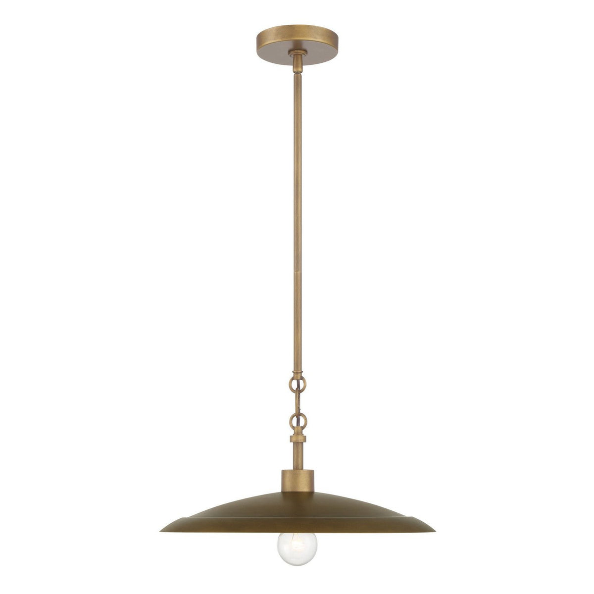Minka-Lavery - 296-741 - One Light Pendant - York - Natural Brass & Dark Matte Coa