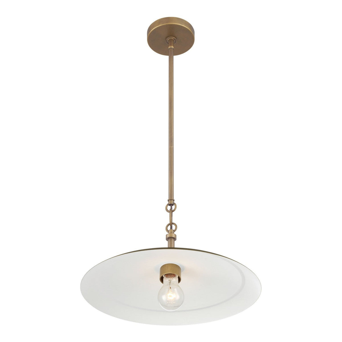 Minka-Lavery - 296-741 - One Light Pendant - York - Natural Brass & Dark Matte Coa