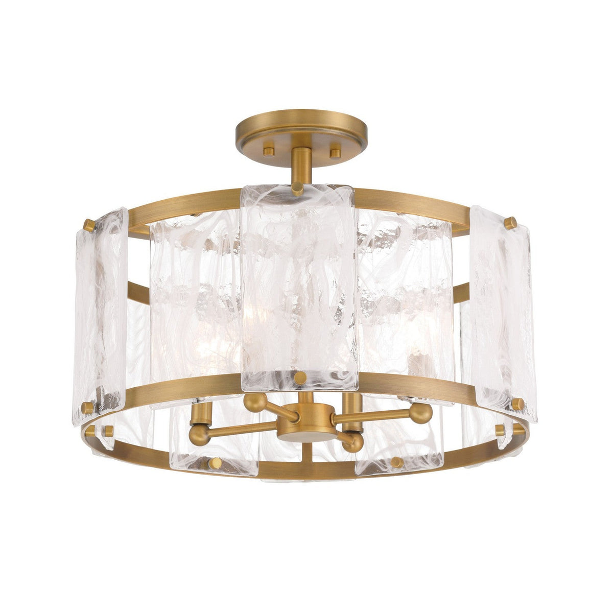 Minka-Lavery - 3635-732 - Four Light Semi Flush Mount - Veil - Legacy Brass