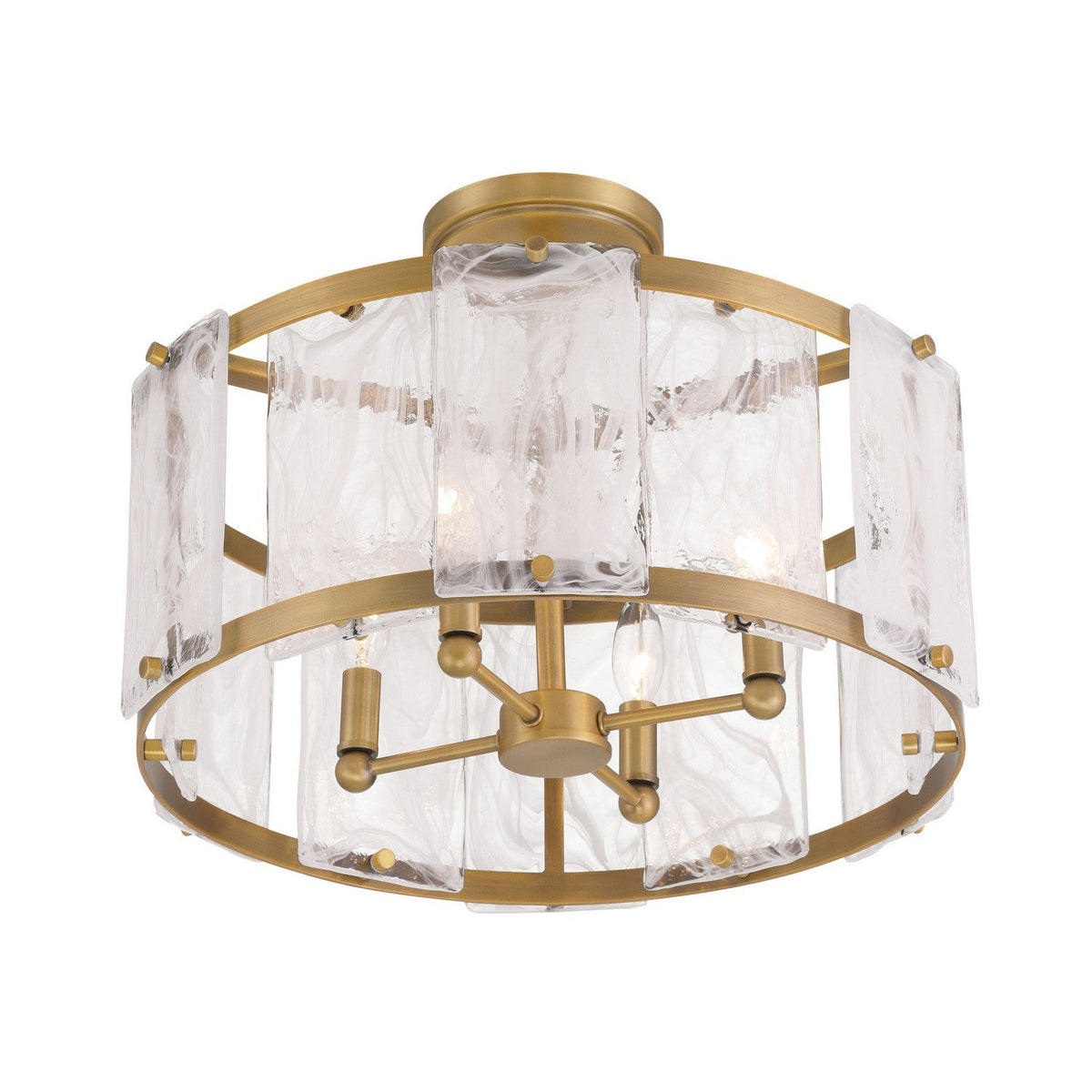 Minka-Lavery - 3635-732 - Four Light Semi Flush Mount - Veil - Legacy Brass