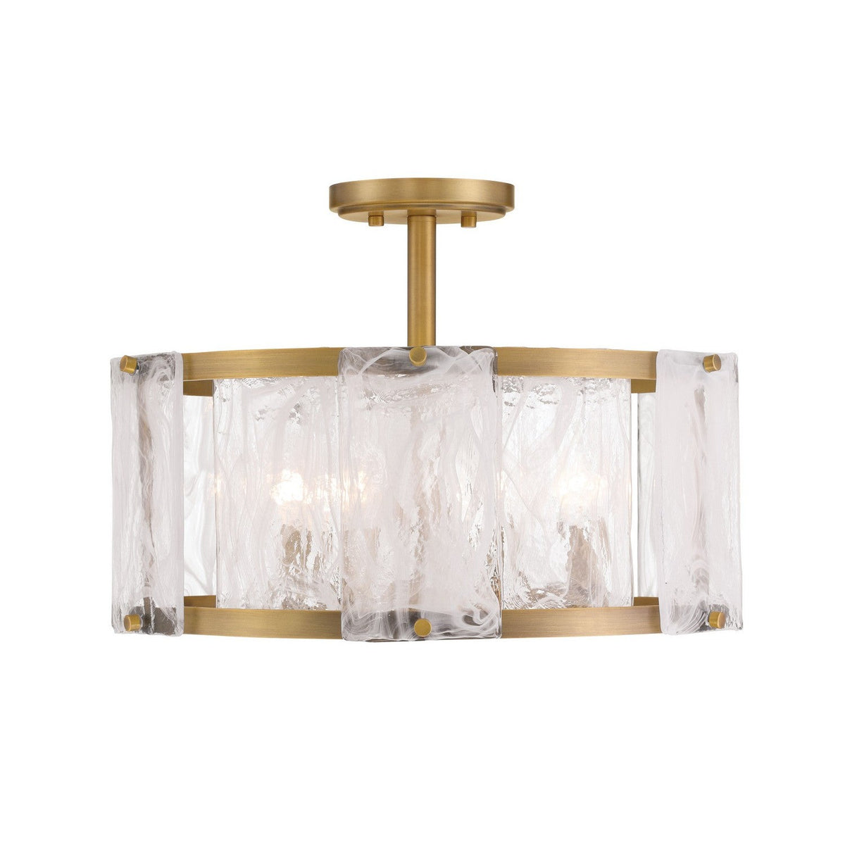 Minka-Lavery - 3635-732 - Four Light Semi Flush Mount - Veil - Legacy Brass