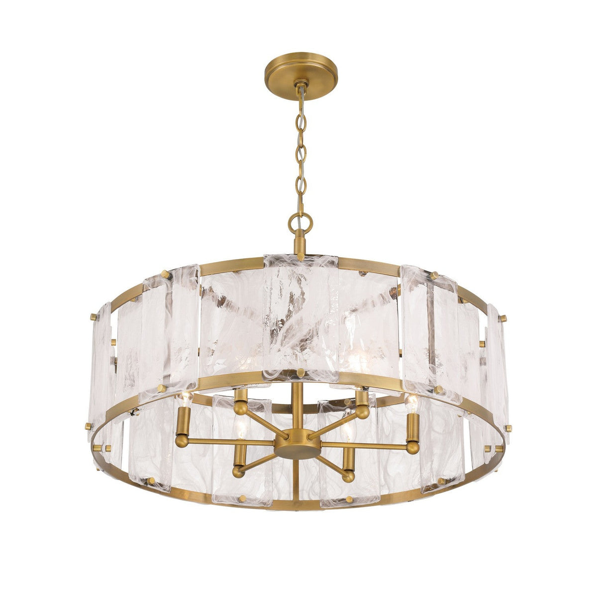 Minka-Lavery - 3636-732 - Six Light Pendant - Veil - Legacy Brass