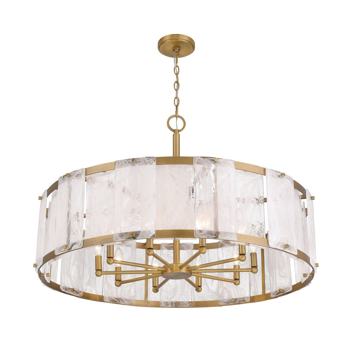 Minka-Lavery - 3638-732 - Ten Light Pendant - Veil - Legacy Brass
