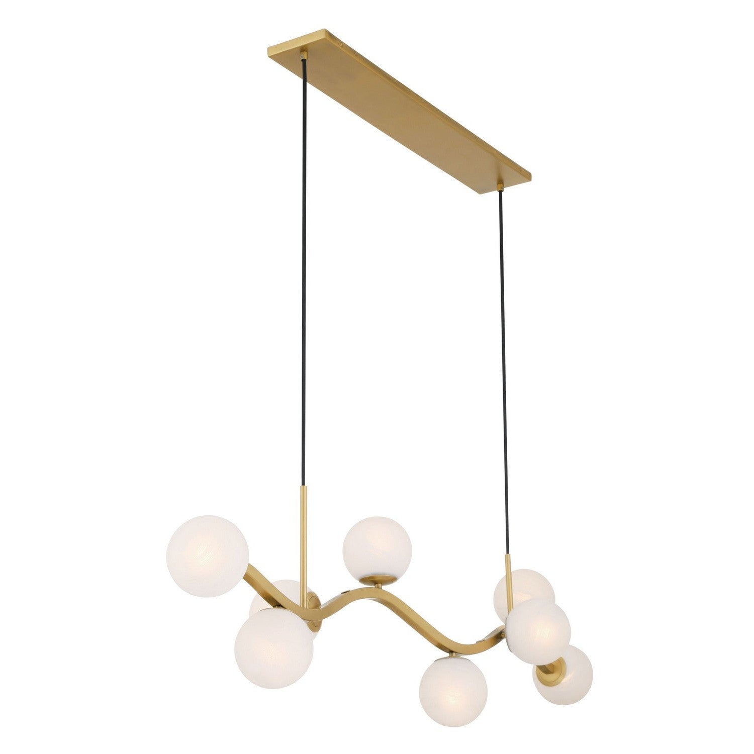 Minka-Lavery - 3747-732 - Eight Light Island Pendant - Curven - Legacy Brass