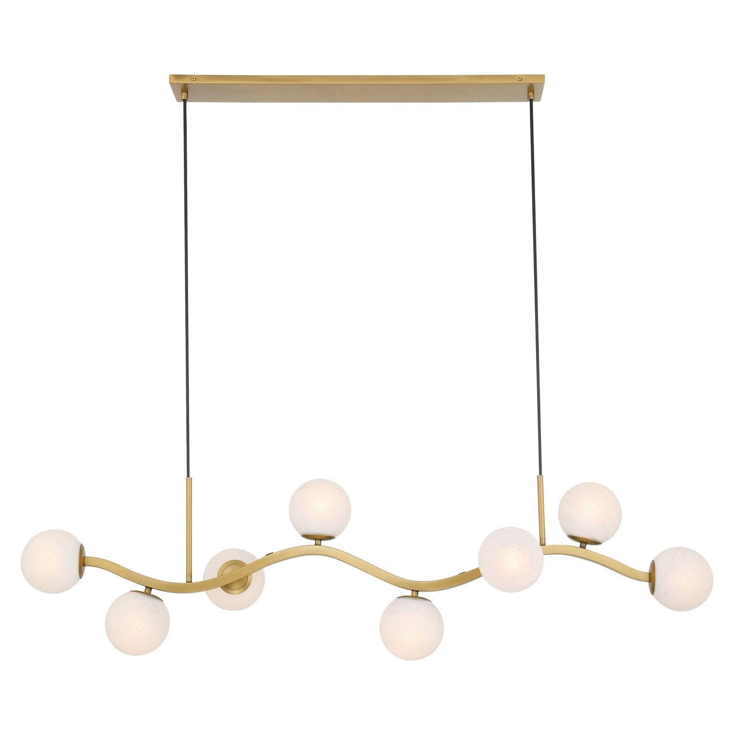 Minka-Lavery - 3747-732 - Eight Light Island Pendant - Curven - Legacy Brass