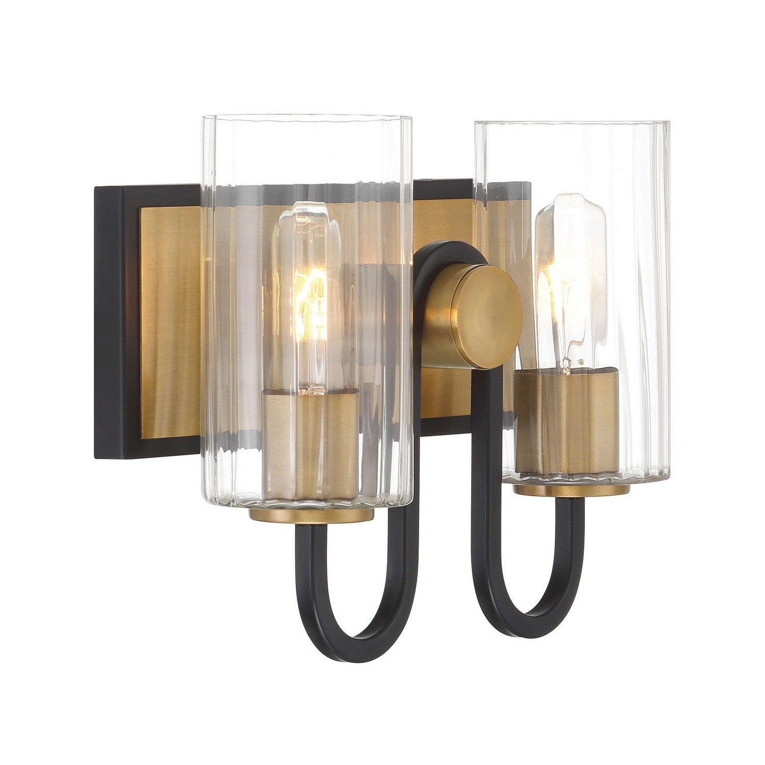 Minka-Lavery - 3762-876 - Two Light Vanity - Orla - Legacy Brass & Dark Matte Blac