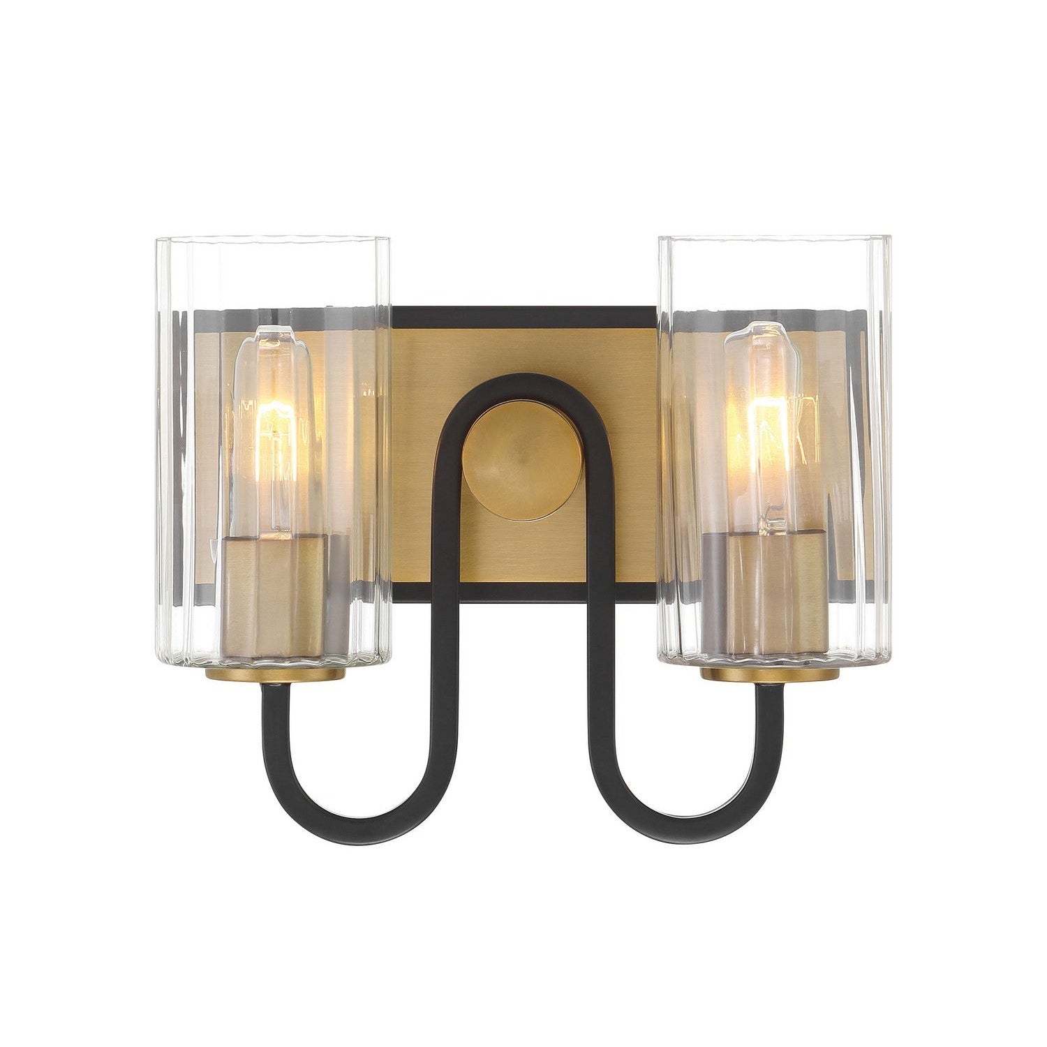 Minka-Lavery - 3762-876 - Two Light Vanity - Orla - Legacy Brass & Dark Matte Blac