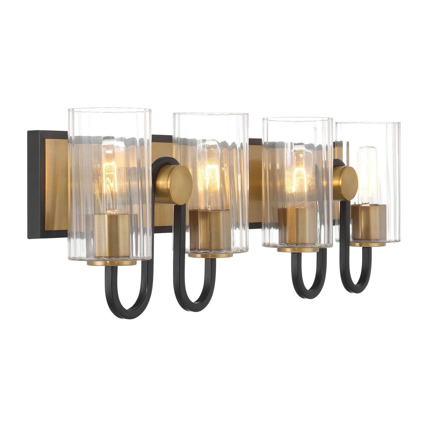 Minka-Lavery - 3764-876 - Four Light Vanity - Orla - Legacy Brass & Dark Matte Blac