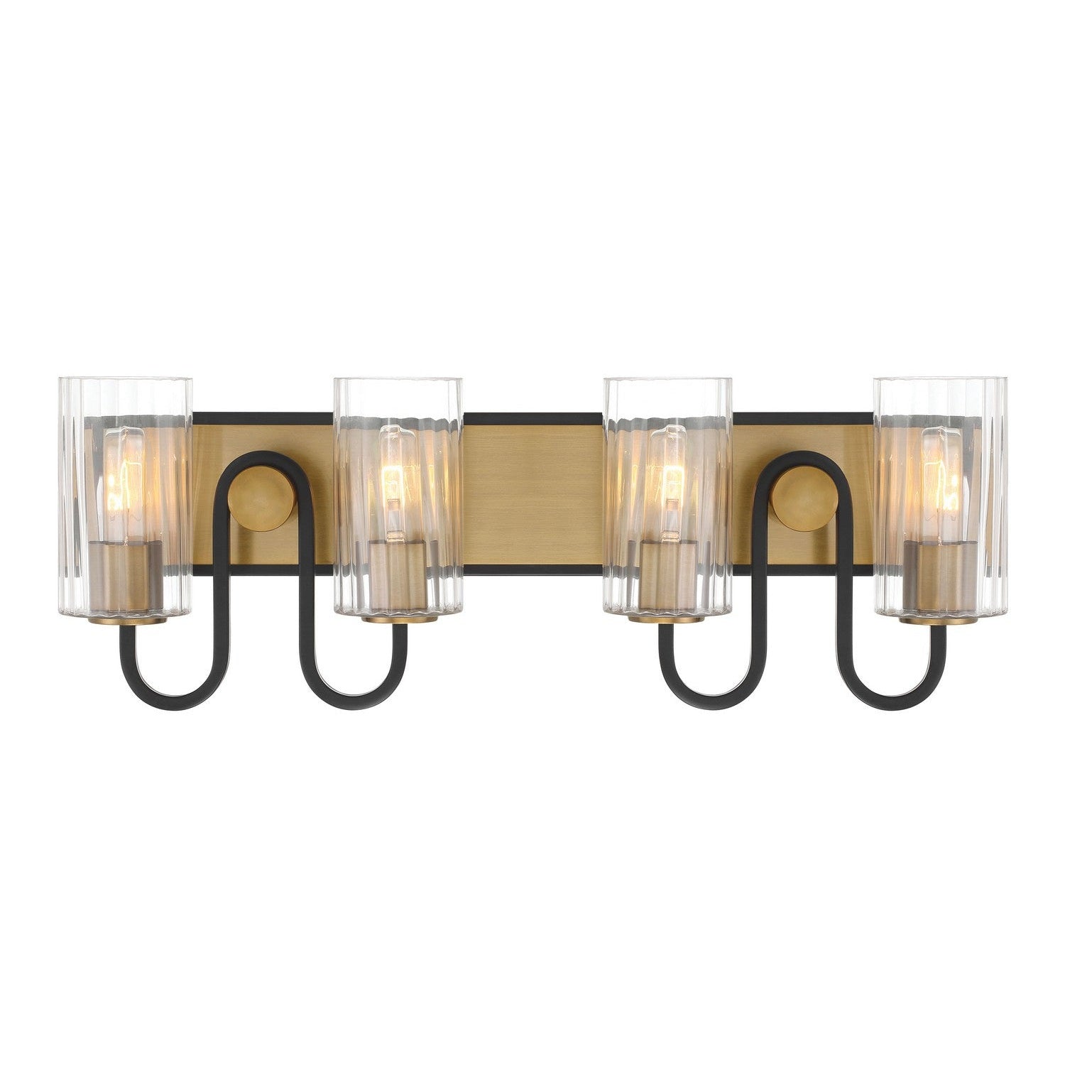 Minka-Lavery - 3764-876 - Four Light Vanity - Orla - Legacy Brass & Dark Matte Blac