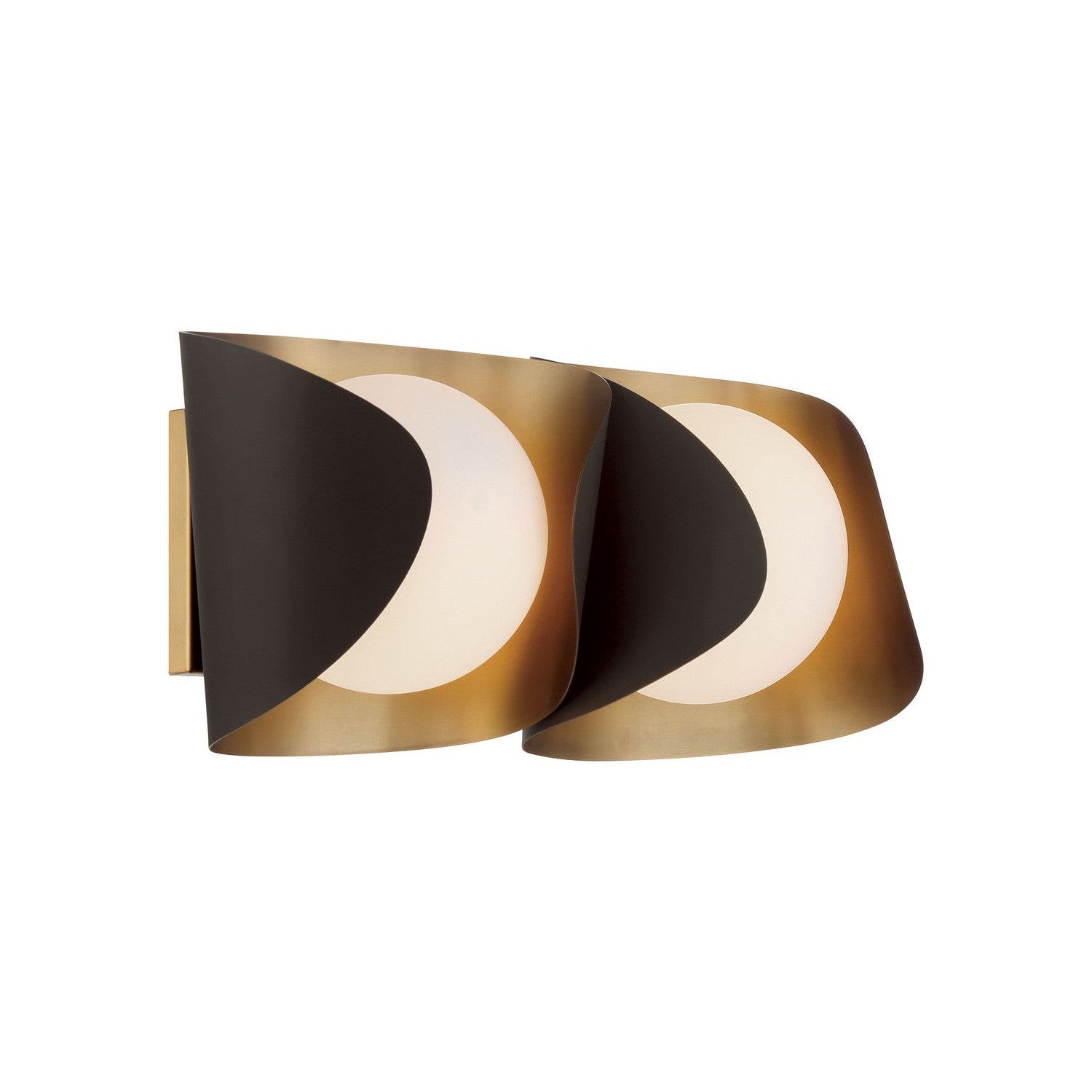 Minka-Lavery - 3772-855 - Two Light Vanity - Flare - Legacy Brass & Dark Bronze