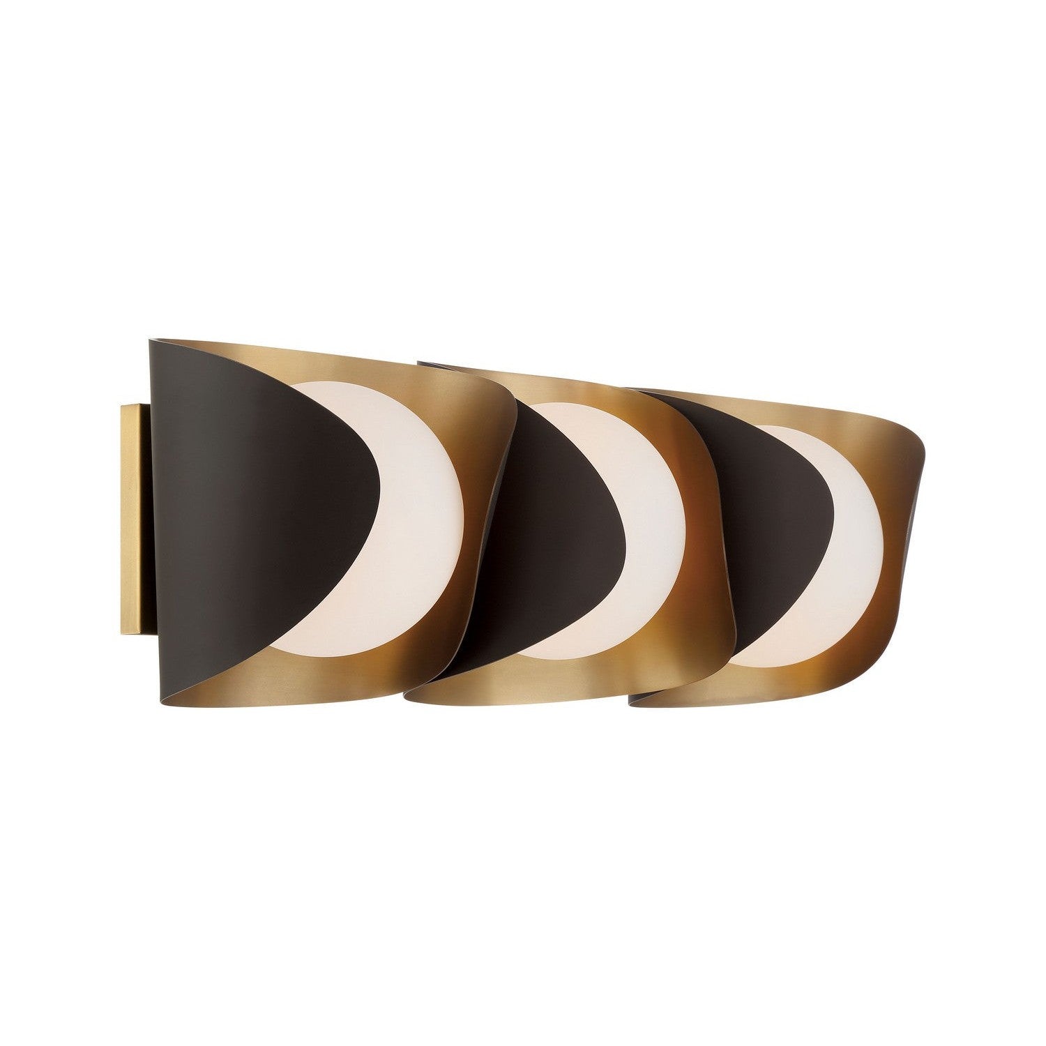 Minka-Lavery - 3773-855 - Three Light Vanity - Flare - Legacy Brass & Dark Bronze