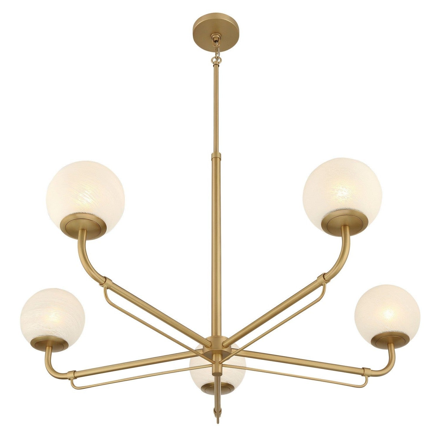 Minka-Lavery - 3795-732 - Five Light Chandelier - Whitehall - Legacy Brass