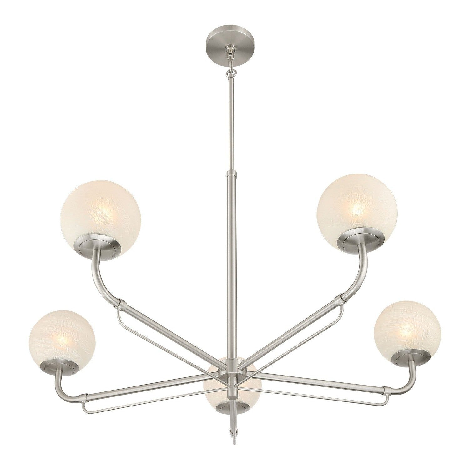 Minka-Lavery - 3795-84 - Five Light Chandelier - Whitehall - Brushed Nickel