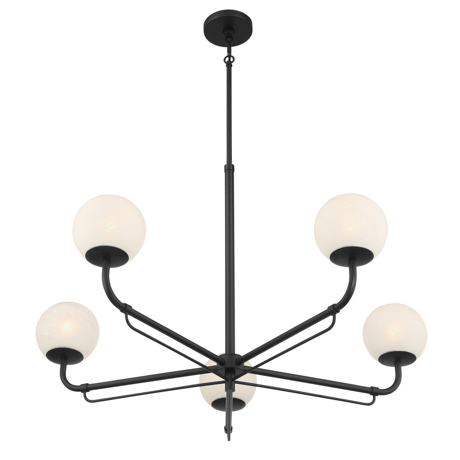Minka-Lavery - 3795-899 - Five Light Chandelier - Whitehall - Dark Matte Black