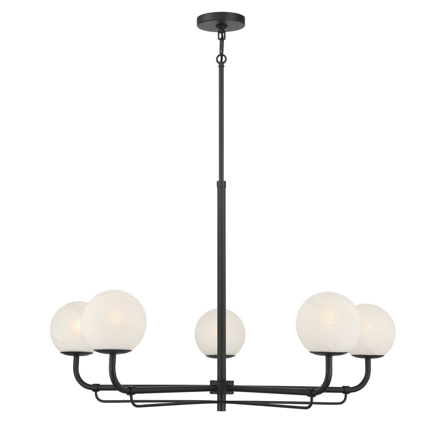Minka-Lavery - 3795-899 - Five Light Chandelier - Whitehall - Dark Matte Black