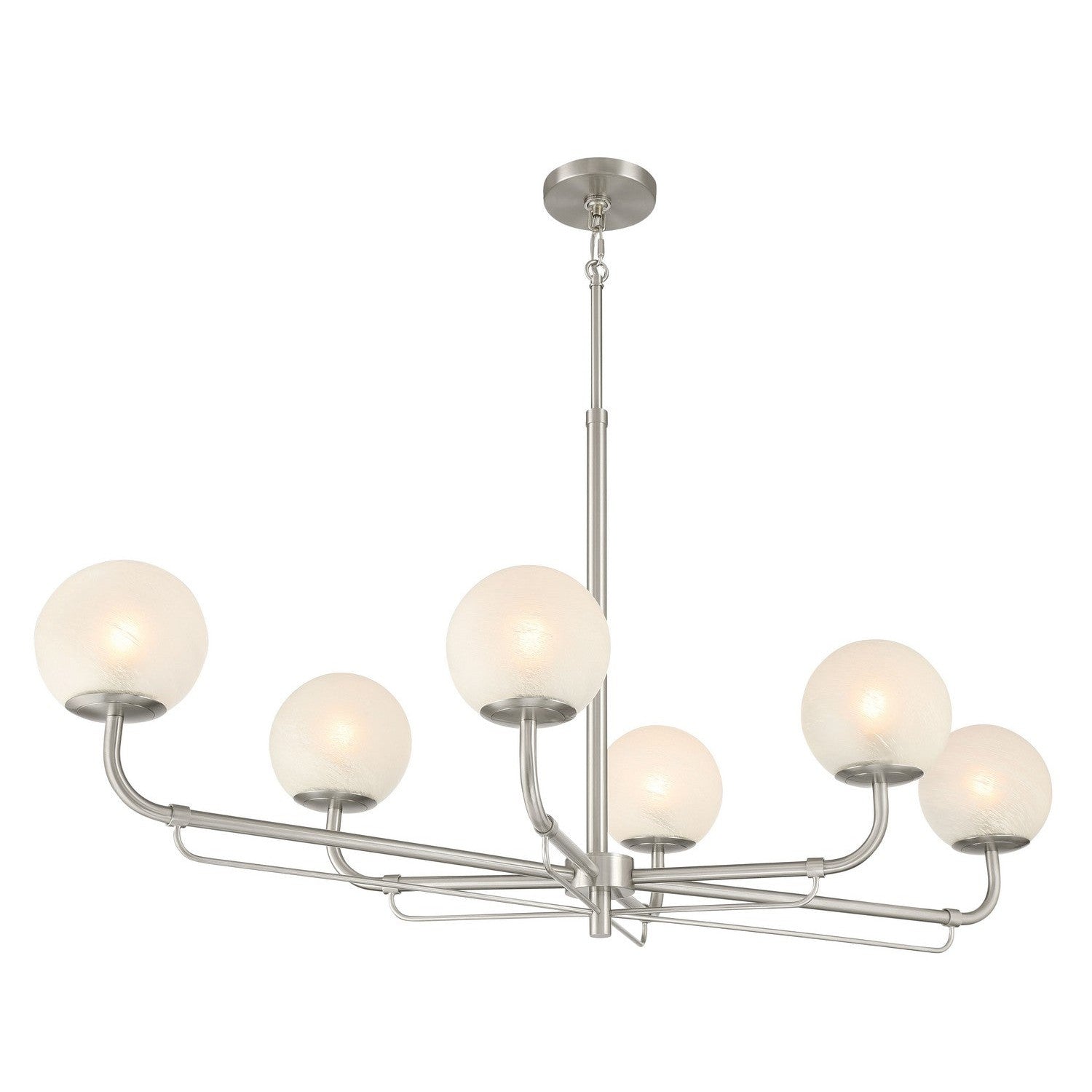 Minka-Lavery - 3796-84 - Six Light Island Pendant - Whitehall - Brushed Nickel