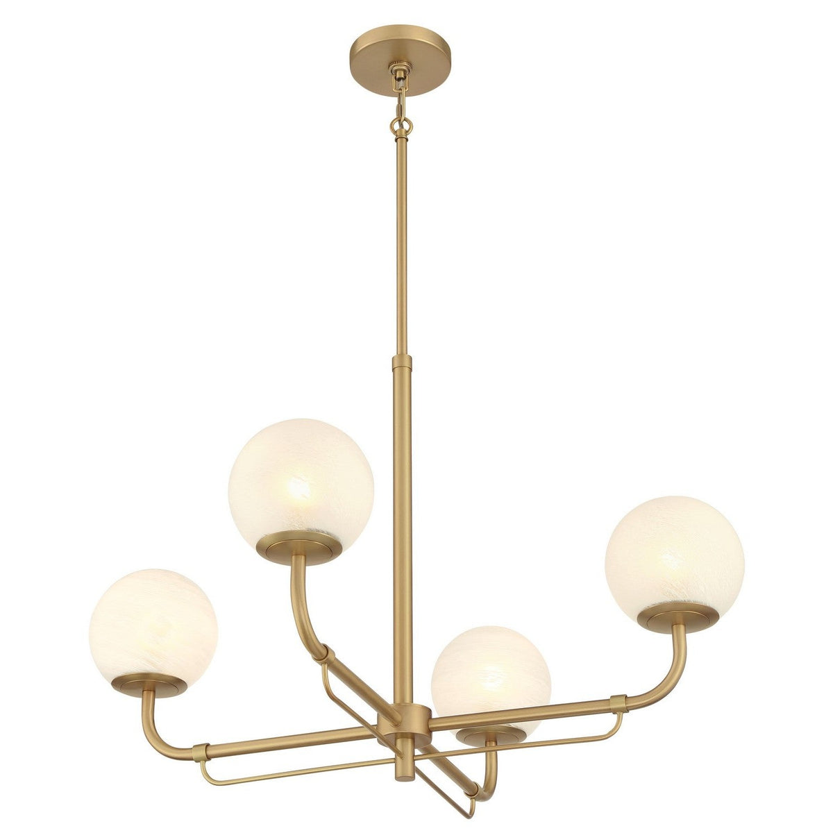 Minka-Lavery - 3797-732 - Four Light Chandelier - Whitehall - Legacy Brass