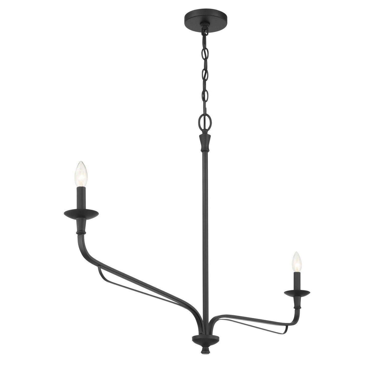 Minka-Lavery - 3825-899 - Two Light Chandelier - Velena - Dark Matte Black