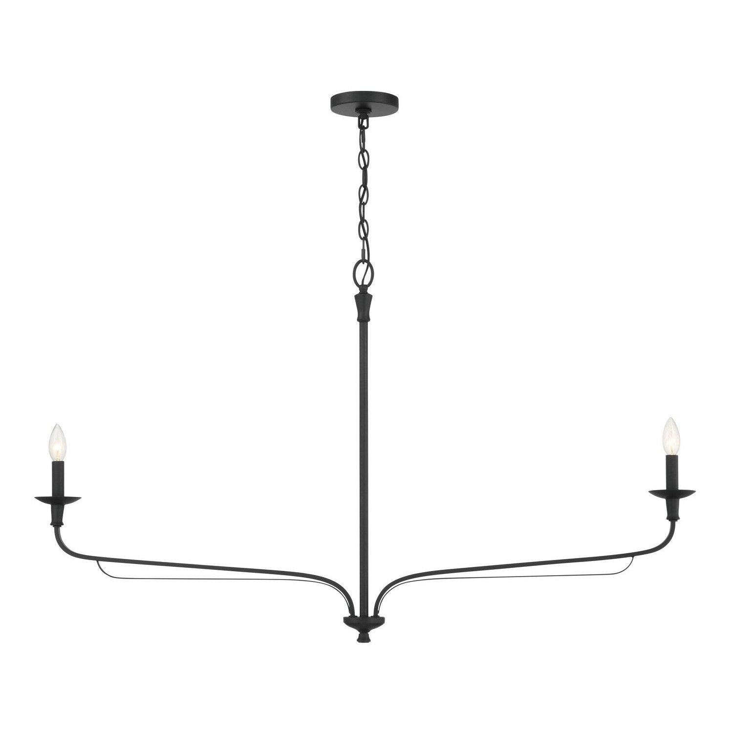 Minka-Lavery - 3825-899 - Two Light Chandelier - Velena - Dark Matte Black